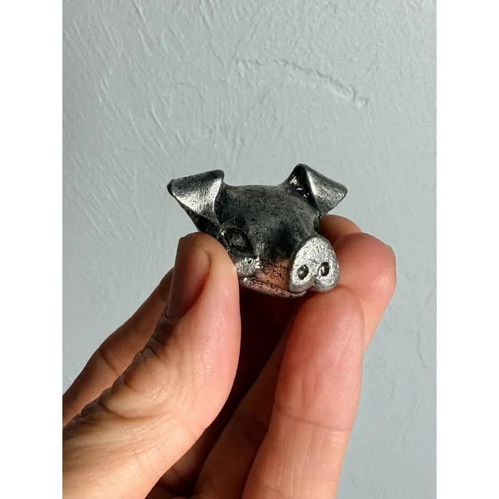 Set of 6 Metzke Pewter Pig Corn Cob Holders (1977) – Farmhouse Accessories